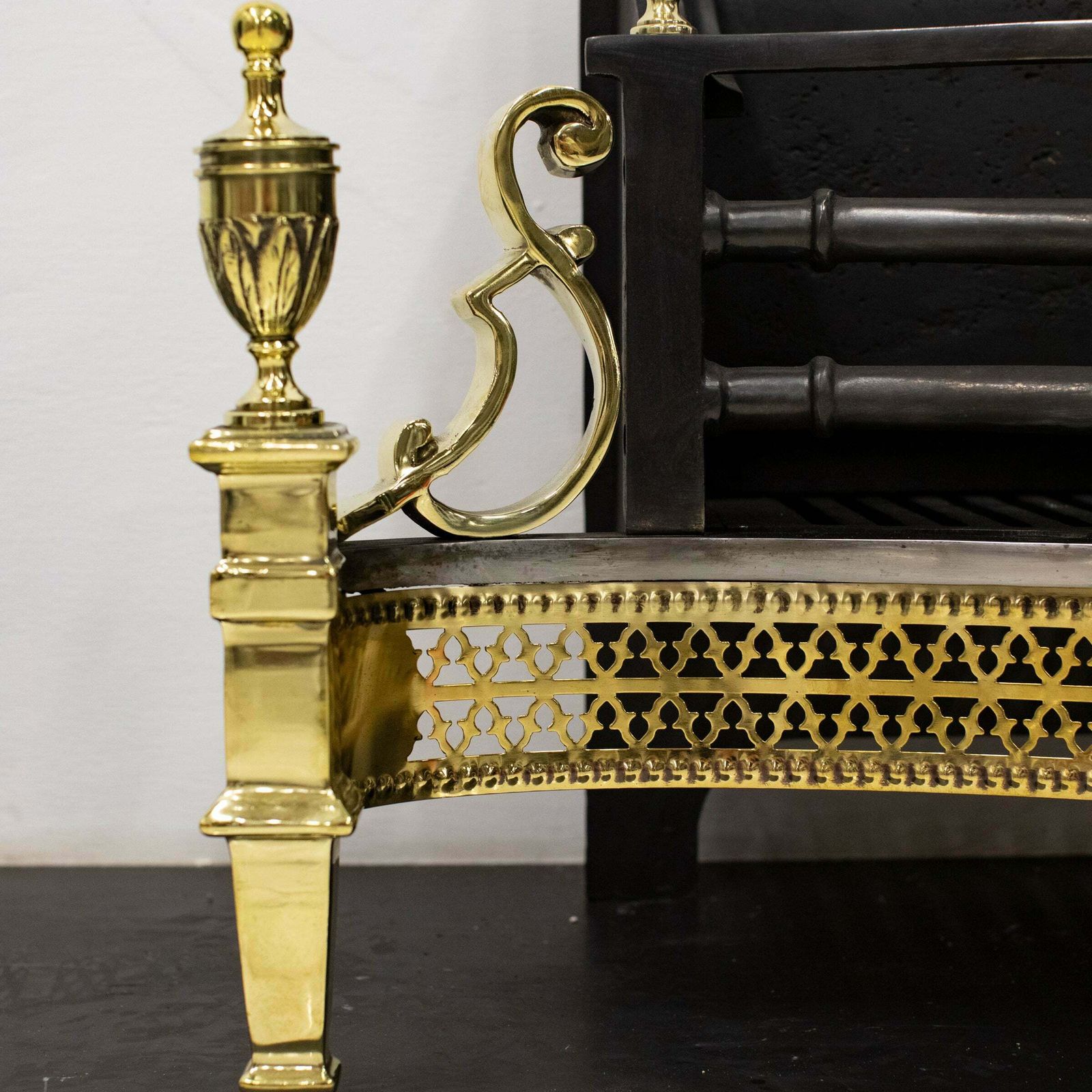 Reclaimed Cast Iron And Brass Fire Basket photo 2200.0