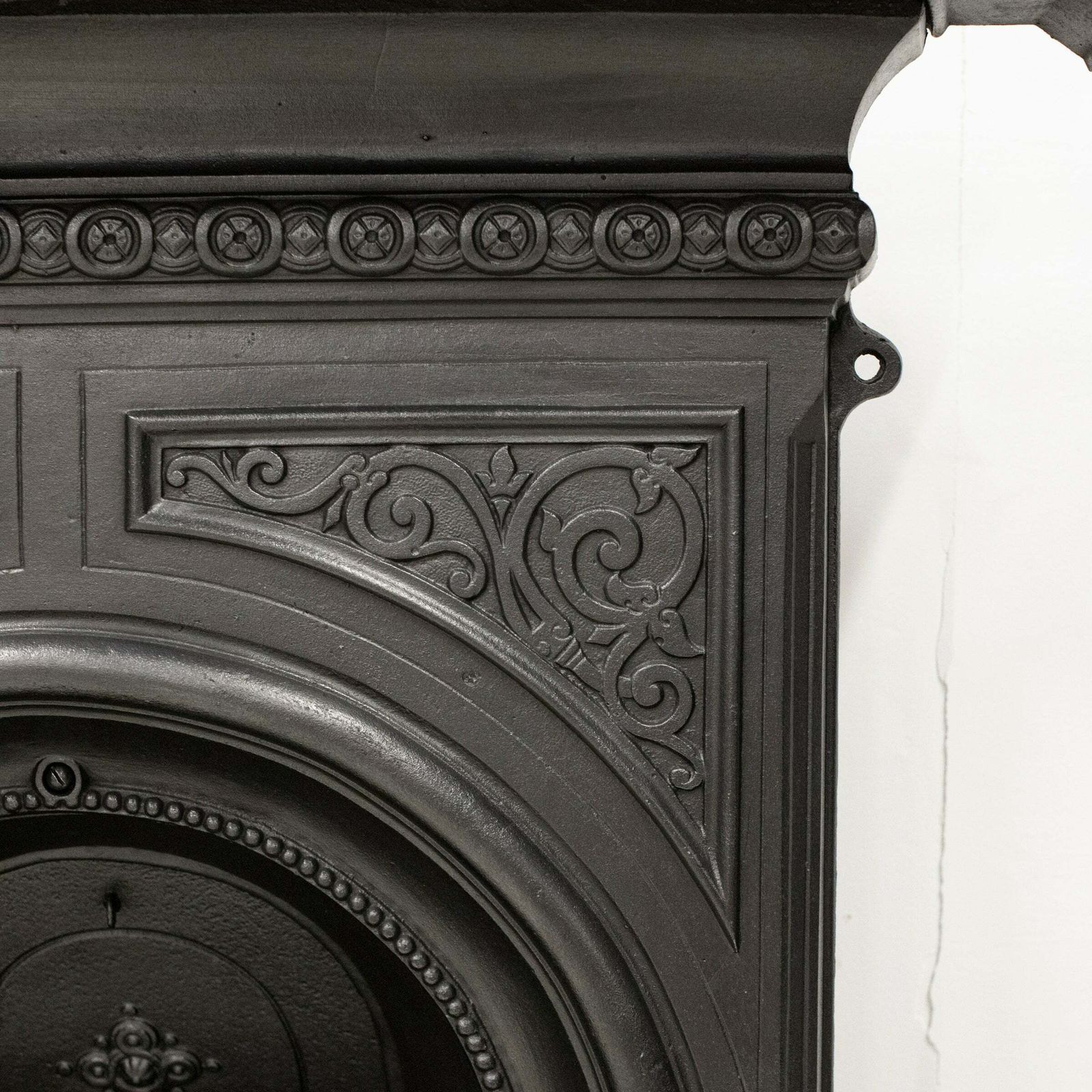 Reclaimed Victorian Cast Iron Arched Combination Fireplace photo furniture