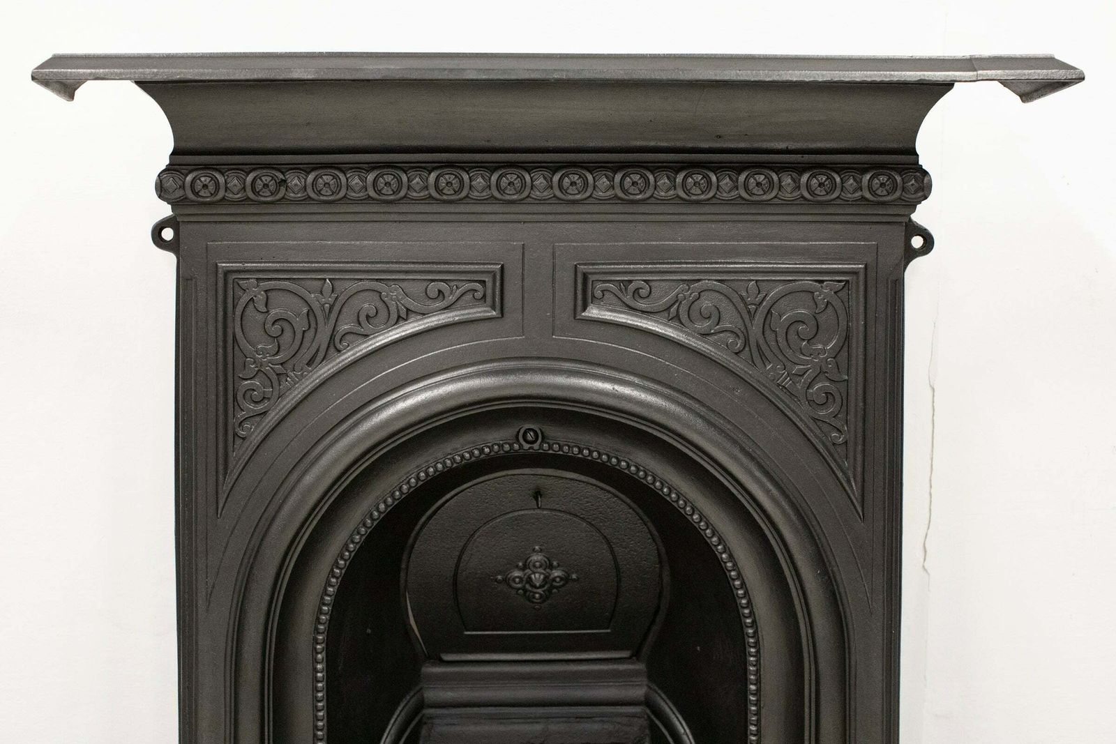Reclaimed Victorian Cast Iron Arched Combination Fireplace photo vinterior
