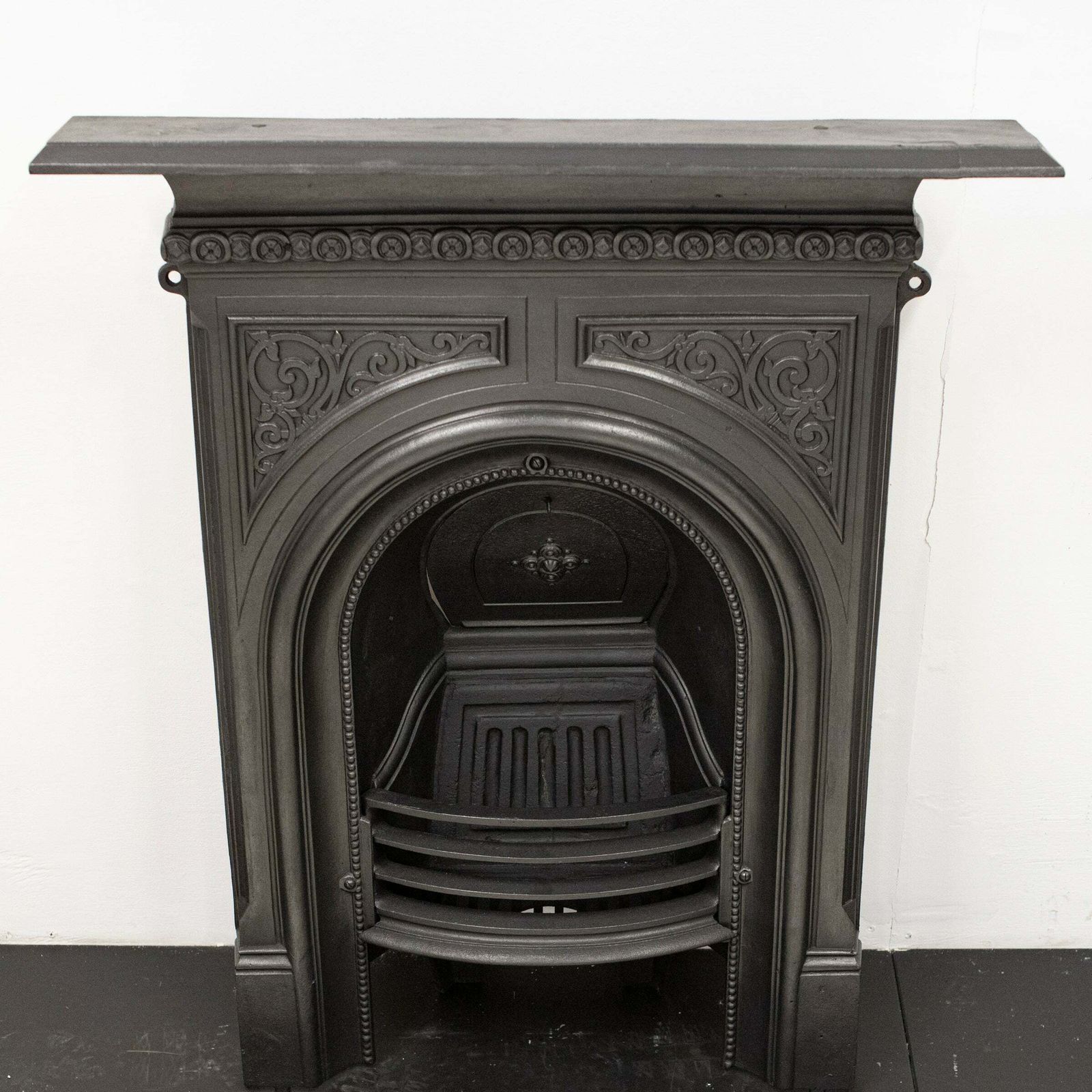 Reclaimed Victorian Cast Iron Arched Combination Fireplace photo buy