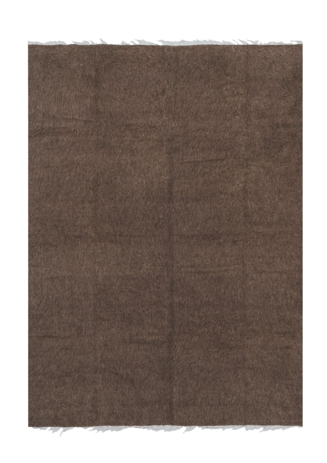 Vintage Brown Camel Hair Blanket Kilim Rug 5'5'' X 7'1''