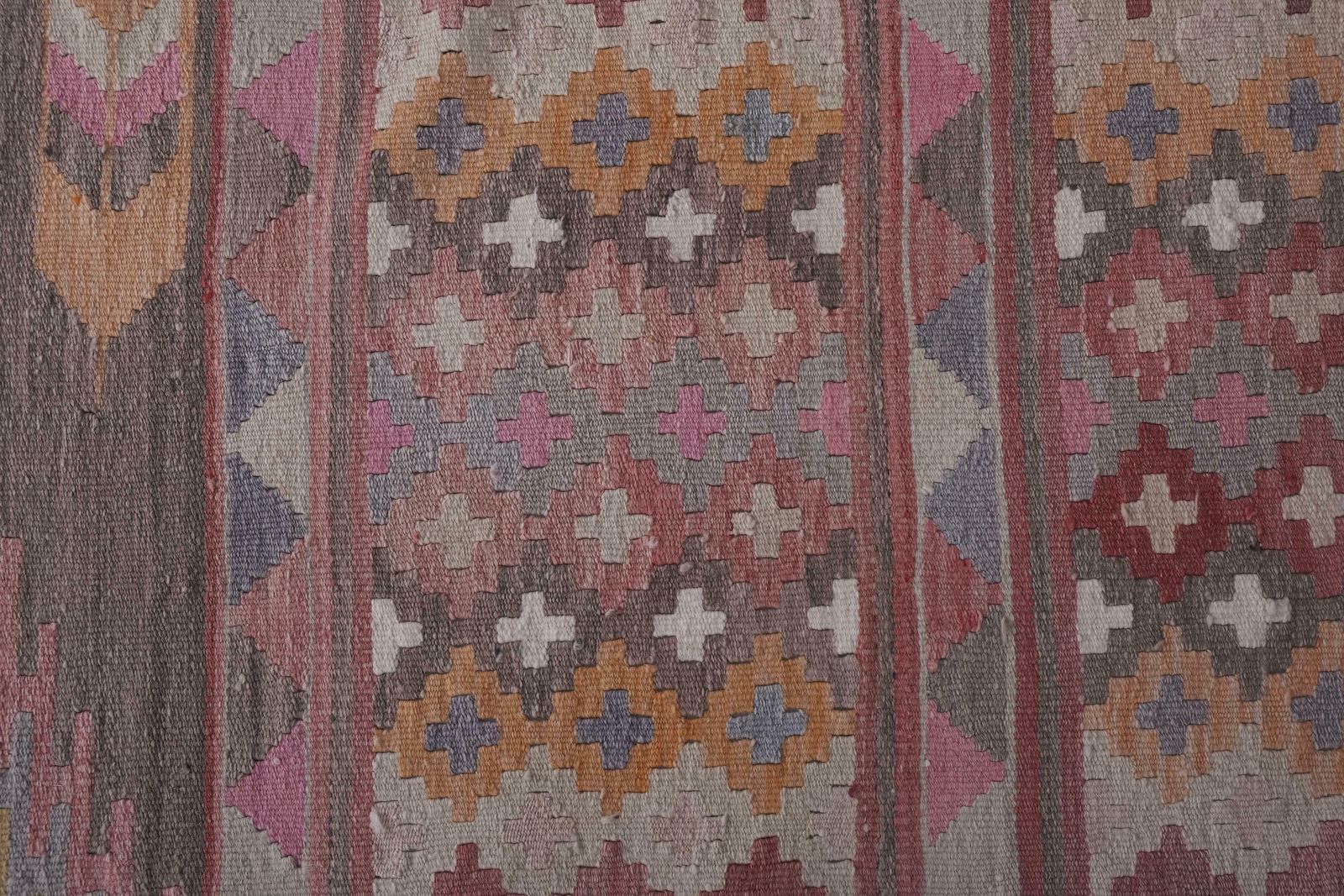 1960s Vintage Extra Long Turkish Kilim Runner With Mid Century Modern Style 2'4'' X 23'4'' photo buy