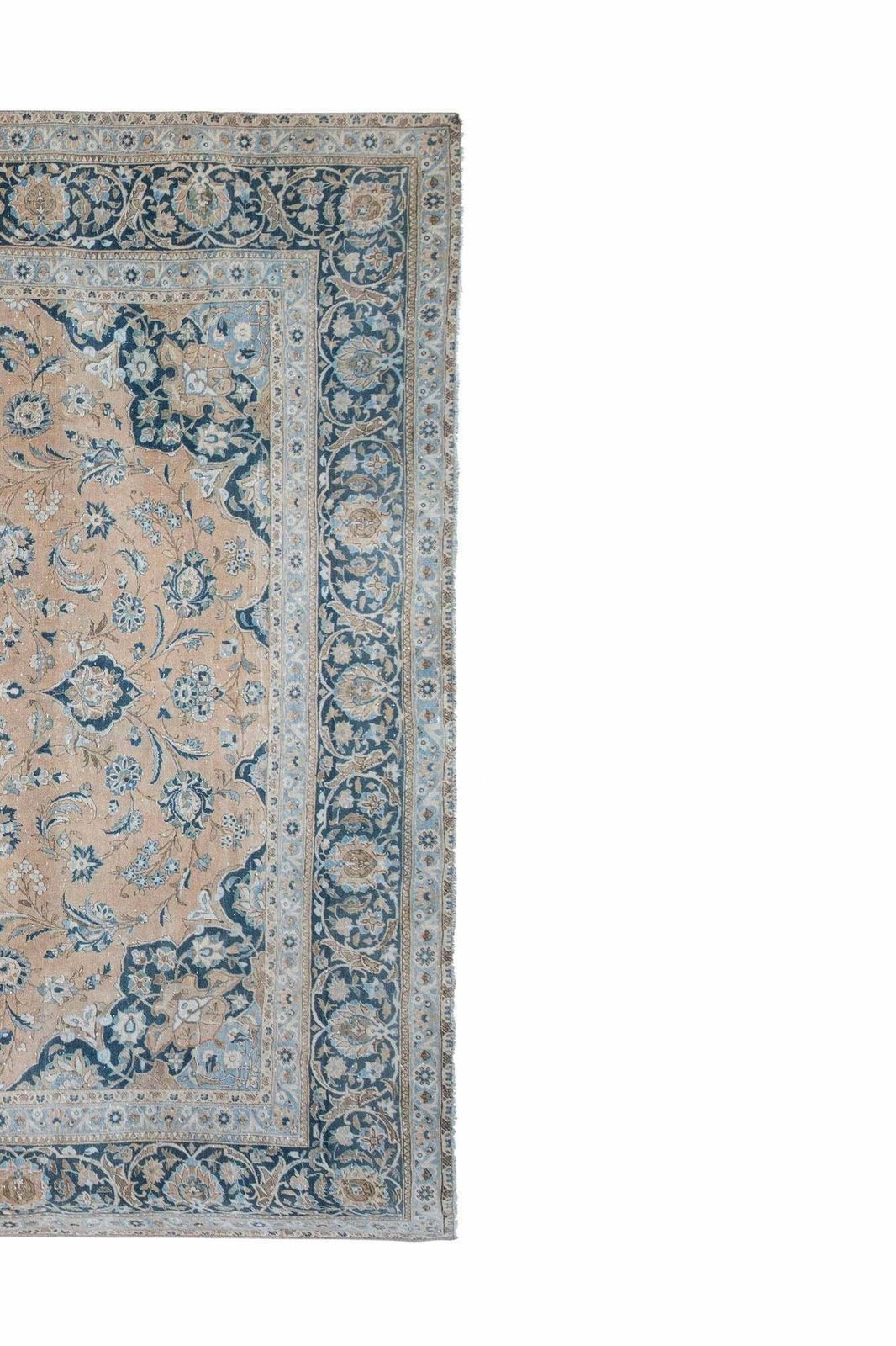 Vintage Handknotted Oversize Blue Turkish Rug photo 1700.0