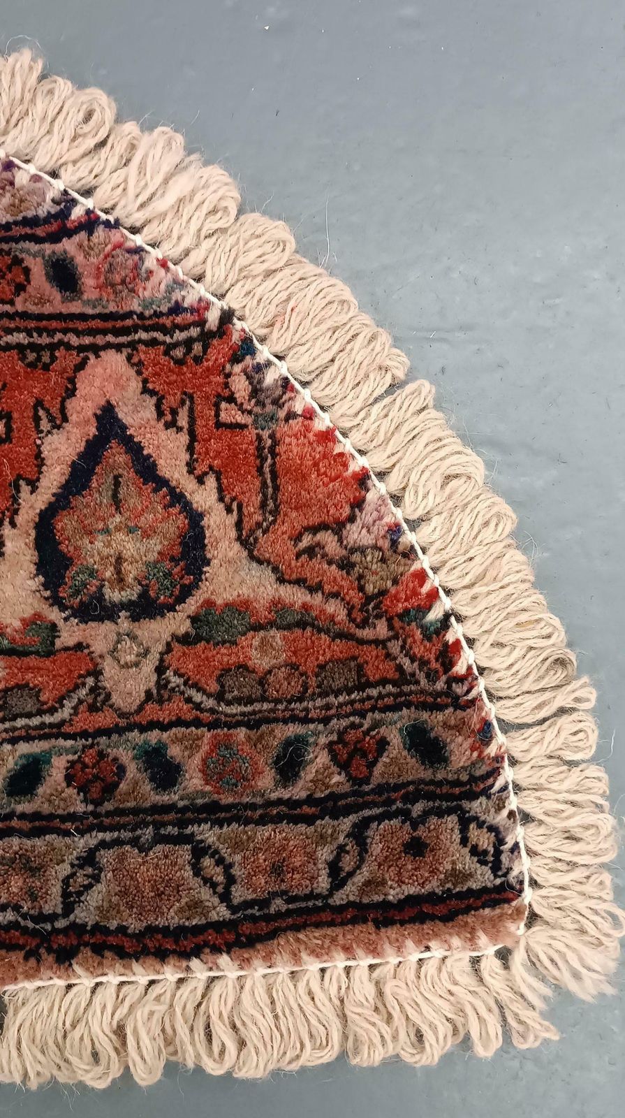 Handmade Rug Doormat Oriental Rug Semi Circular Interior Carpet Mat Entrance Way photo Textiles
