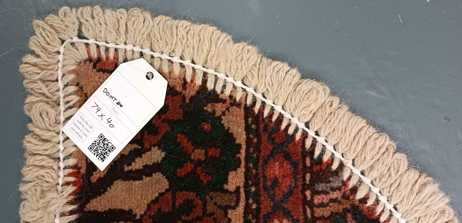Handmade Rug Doormat Oriental Rug Semi Circular Interior Carpet Mat Entrance Way photo vinterior