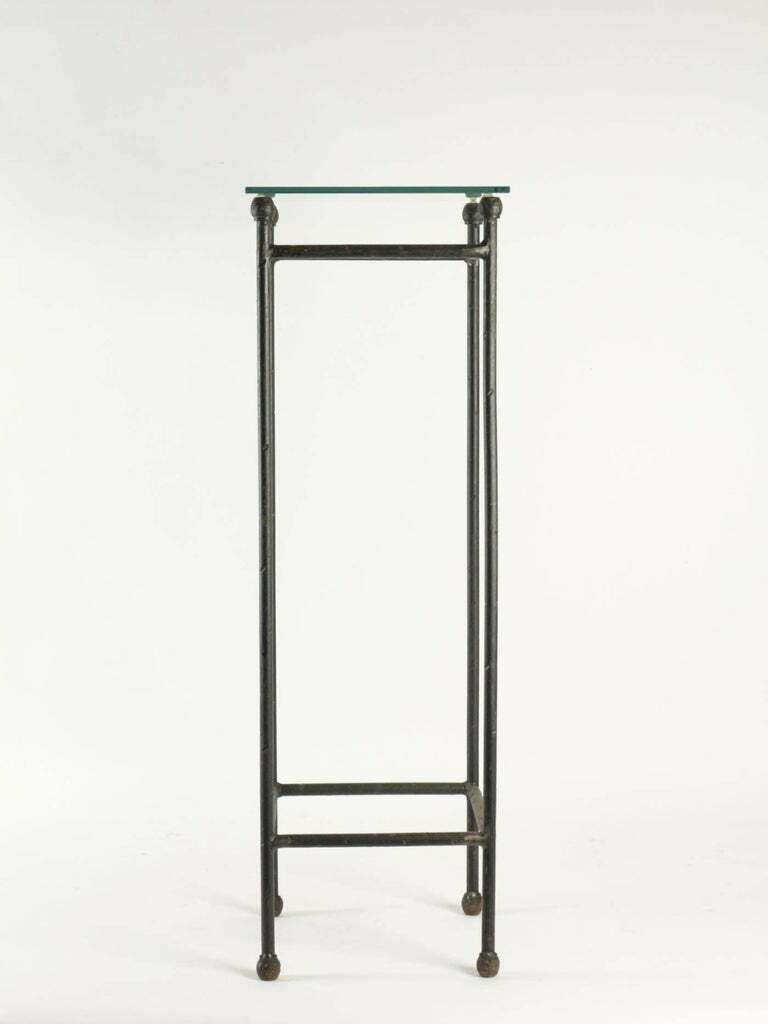 photo for sale Two Consoles In Wrought Iron Under Glass In An Industrial Style 20th Century