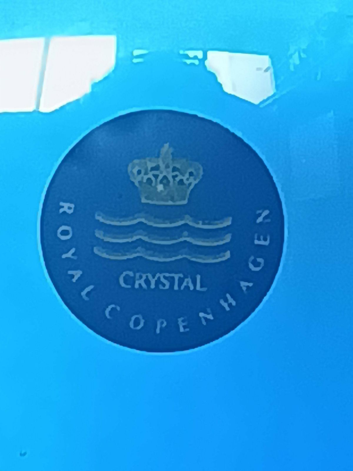 Royal Copenhagen Blue Cobalt Glass Crystal Vase 21cm photo Home Decor
