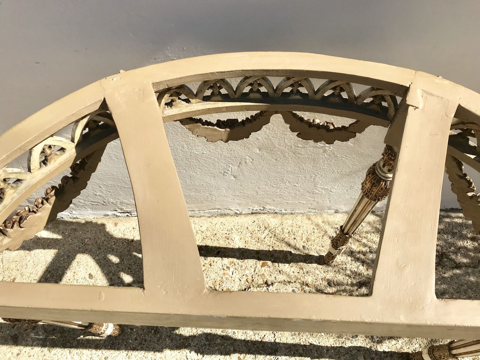 photo furniture Antique French Loui XVI Gilt & Painted Consol 17th Century