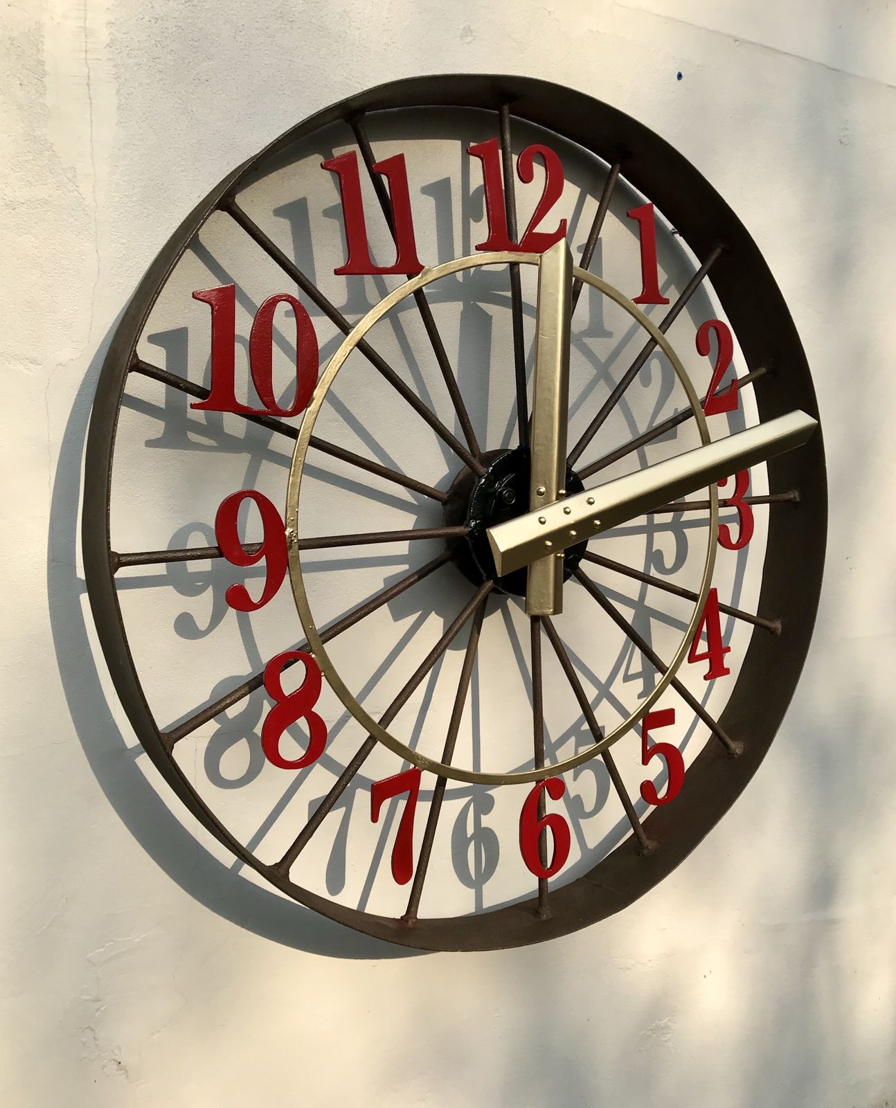 Vintage Folk Art Clock Face, 1980s photo furniture