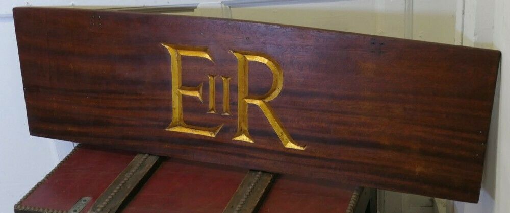 E 11 R Gold Monogrammed On Teak, From A Royal Vessel photo Home Decor