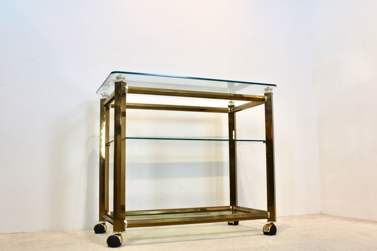 Gio Ponti & Terenghi Brass And Nickel Bar Cart, Italy photo 3097.0