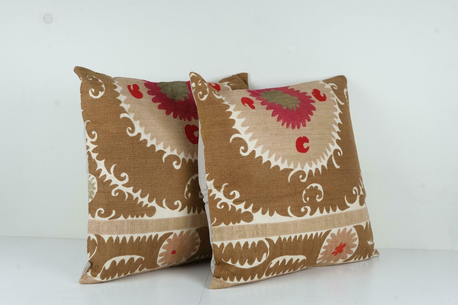 Suzani Embroidery Cushion Cover   A Pair photo furniture