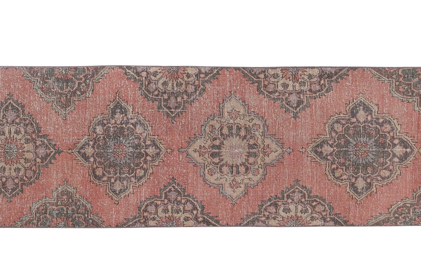 1960s Vintage Turkish Hand Knotted Runner 3'2'' X 11'11'' photo 650.0