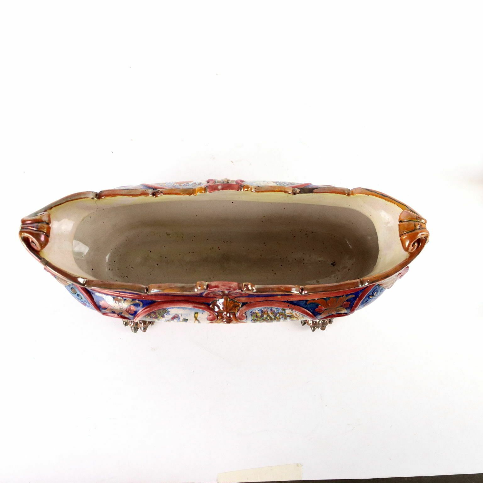 photo for sale Fioriera In Maiolica Manifattura Alfredo Santarelli Gualdo Tadino