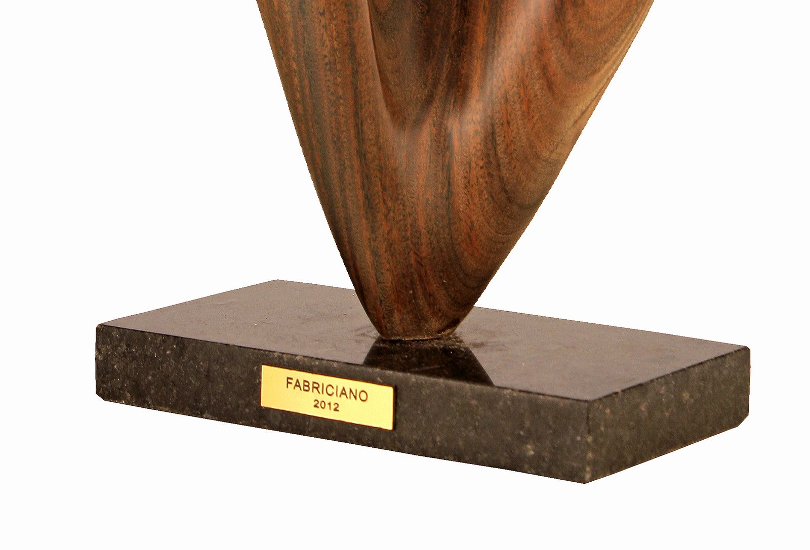2012 Argentine Biomorphic Wood Abstract Sculpture With Black Marble Base By Artist Fabriciano Gómez photo buy