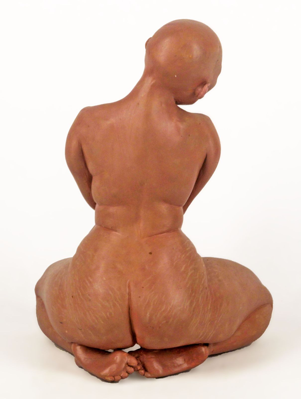 2018 Hand Painted Resin Woman Sculpture 'Aurea' In Dark Skinned Version By Argentine Multidisciplinary Artist Iara Kaumann Madelaire photo 1425.0