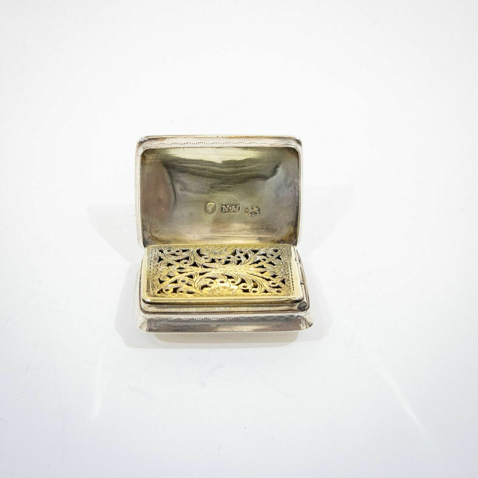Victorian Silver Vinaigrette By Nathaniel Mills photo vinterior