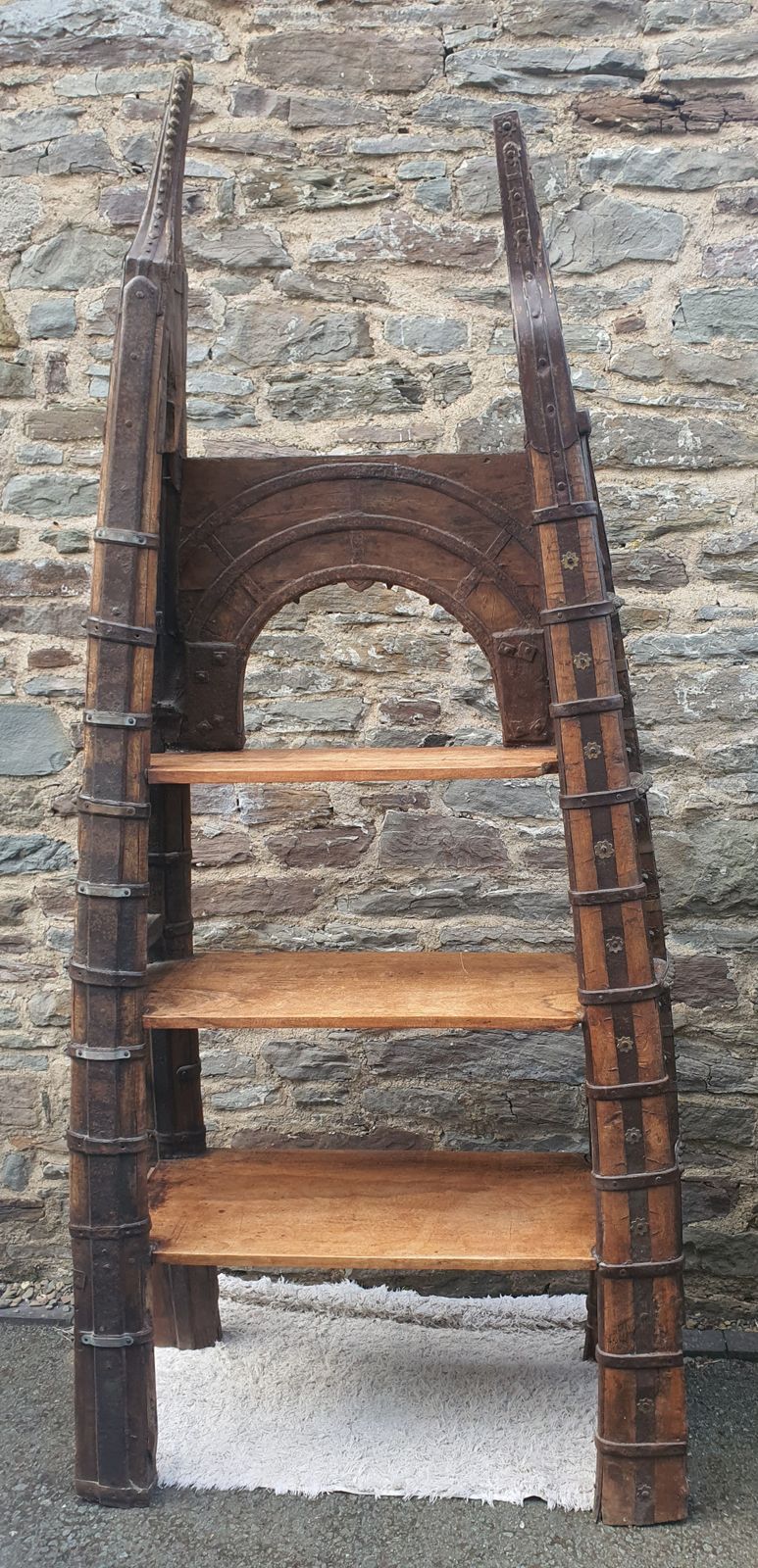 photo vinterior Antique 19th Century Ox Cart Shelf