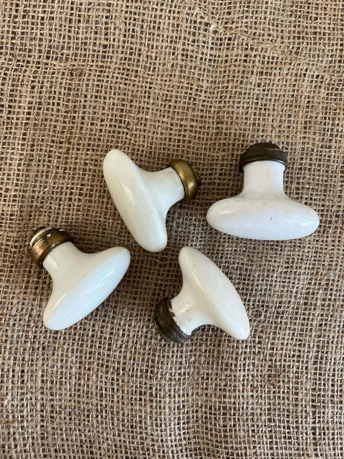 French Ironstone Door Handle   White photo Home Fixtures