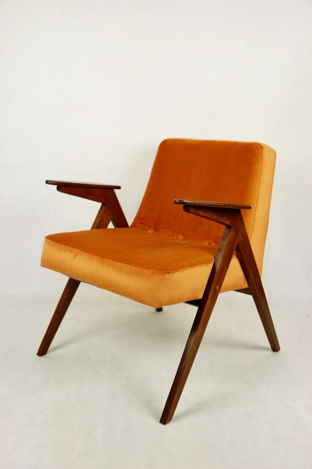 photo furniture Bunny Zajączek Armchair, 70s Orange, Designed By J.Chierowski   2 Pieces Available