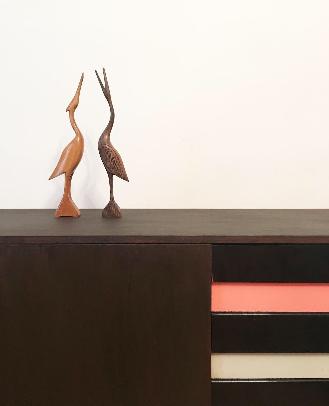 Herons   Two Wooden Statues photo vinterior