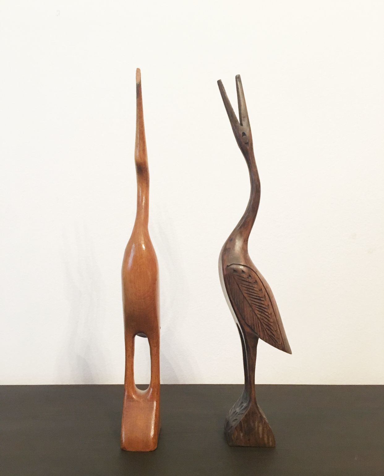 Herons   Two Wooden Statues photo buy