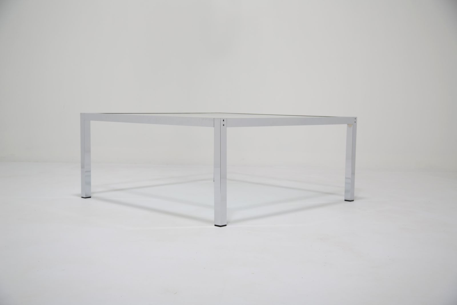 Mid Century Chrome And Glass Coffee Table, Italy, 1970s. photo 995.0