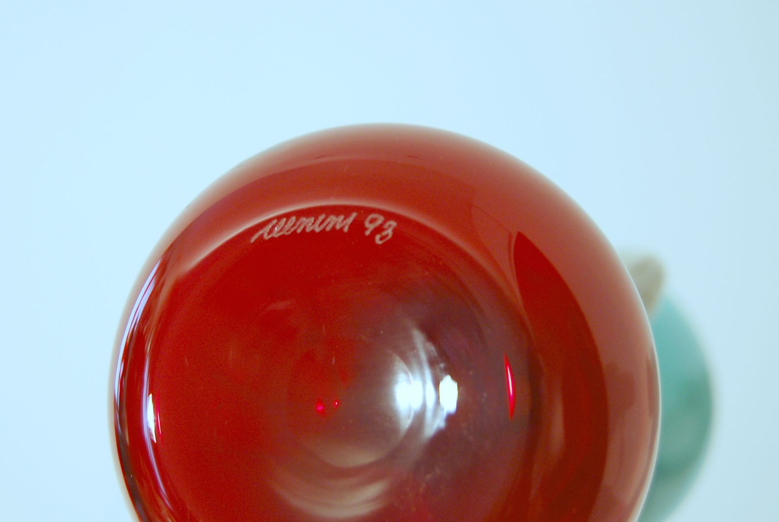 Venini Hourglass   Murano Glass   Fulvio Bianconi   Red / Light Blue photo 800.0