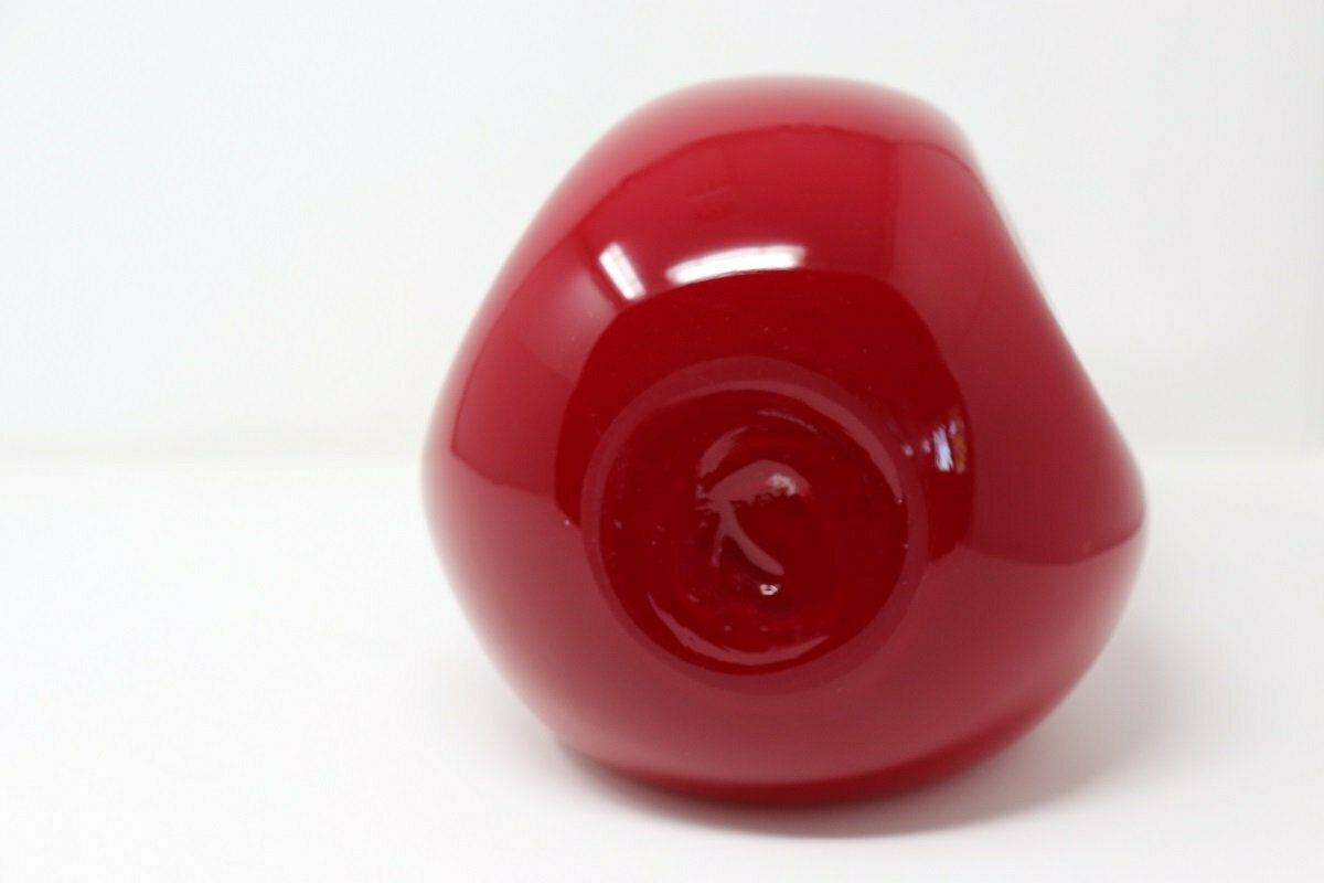 Vintage Italian Reed Vase In Murano Art Glass, 1970s photo vintage