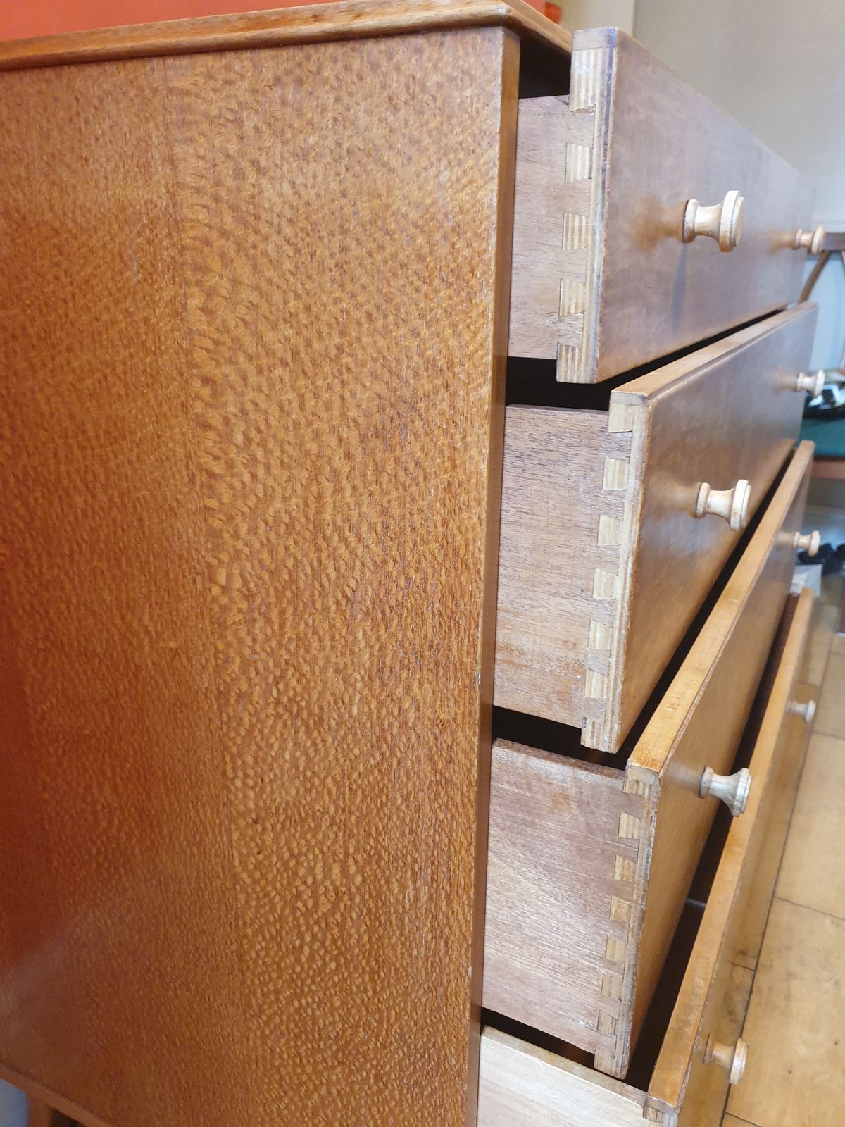 Vesper Lacewood Chest Of Drawers 1950s photo Furniture