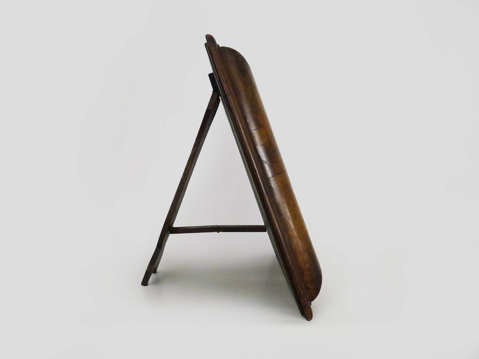 Very Large Psyche Mirror In Walnut Wood. Orthodox Bible Mirror. 19th Century. 53x63 Cm   20.86x24.80 " photo 747.0