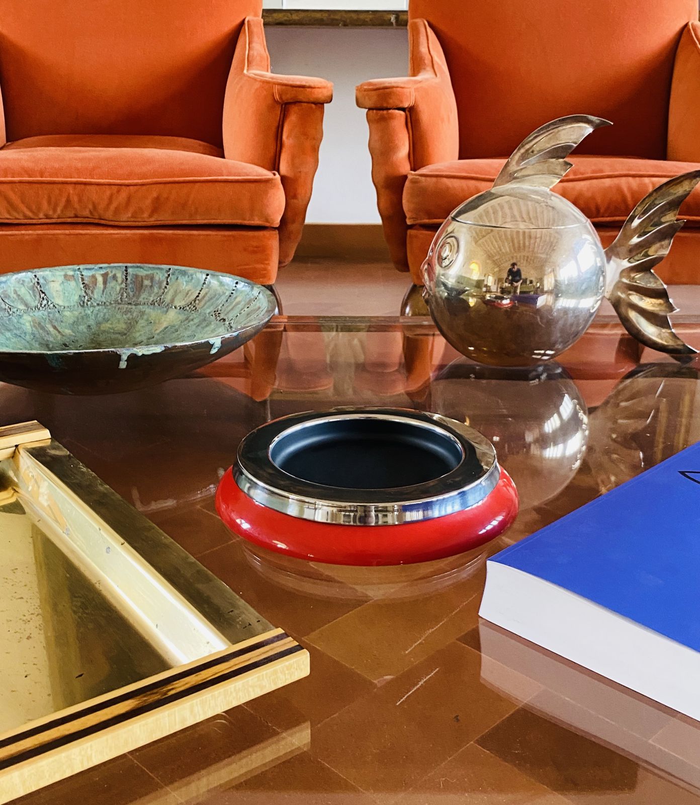 Sergio Asti, Mod.4635 Red Ashtray / Catchall, Kartell Italy 1967 photo vintage