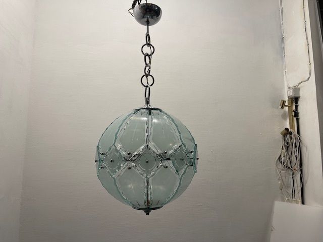 photo vinterior Large Bevelled Glass Sphere By Zero Quattro For Fontana Arte 1970’s