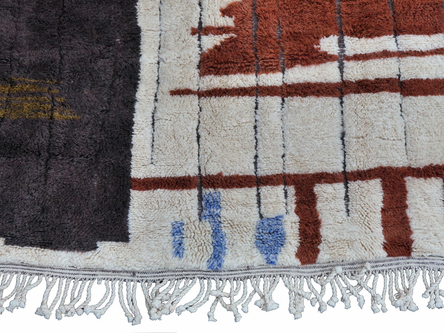 Vintage Beni Ourain Moroccan Berber Rug 12 X 9.2 Ft Mrirt Extra Large photo vintage