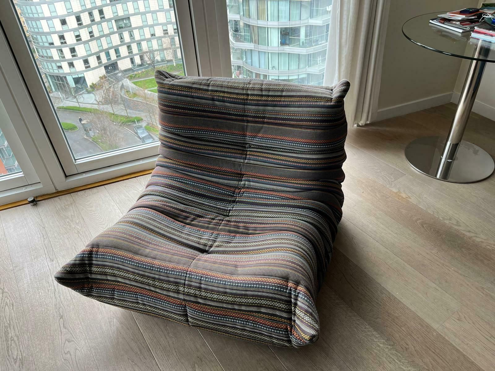 Ligne Roset Togo Chair In Paul Smith Fabric   Limited Edition photo vintage