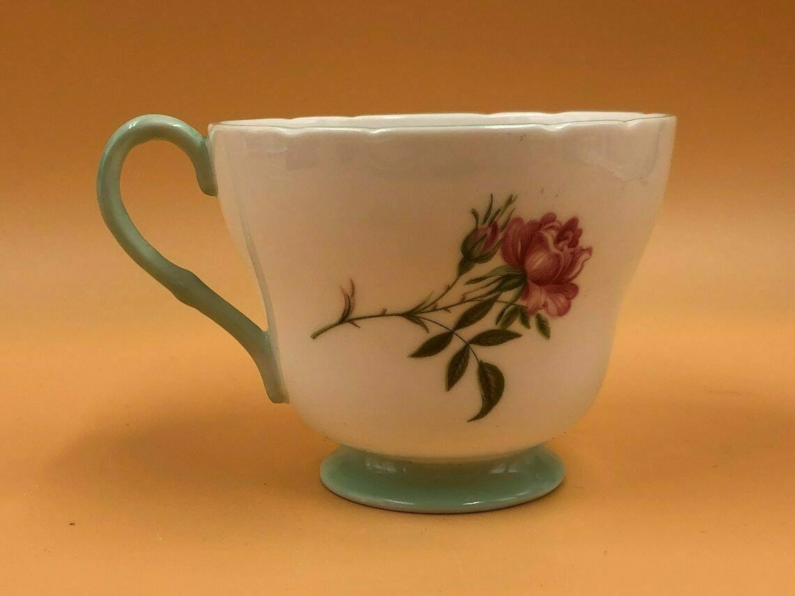 Vintage Shelley China Eglantine Design Richmond Shape Tea Cup, Saucer And Side Plate Trio. 2383. photo Home Decor