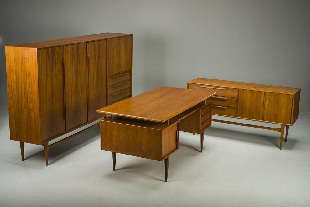 Mid Century Teak Type Rt 200 Sideboard Made Of Teak By Heinrich Riestenpatt For Rt Möbel, 1960s