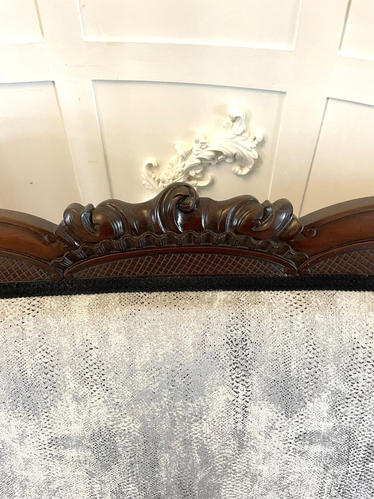 Furniture Outstanding Quality Antique 19th Century Carved Mahogany Sofa photo