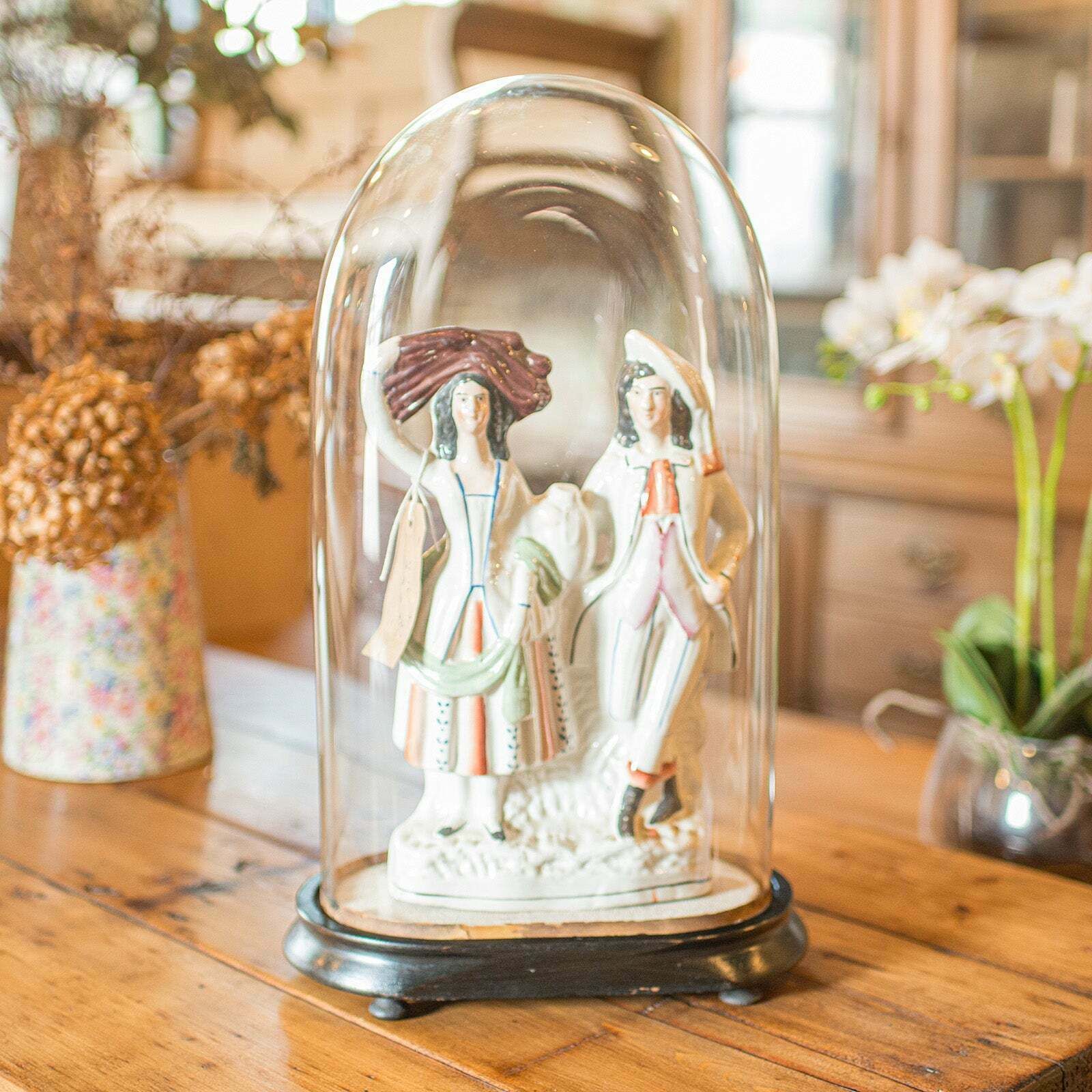 Slimline Antique Display Dome, English, Glass, Ornamental Showcase, Victorian photo furniture