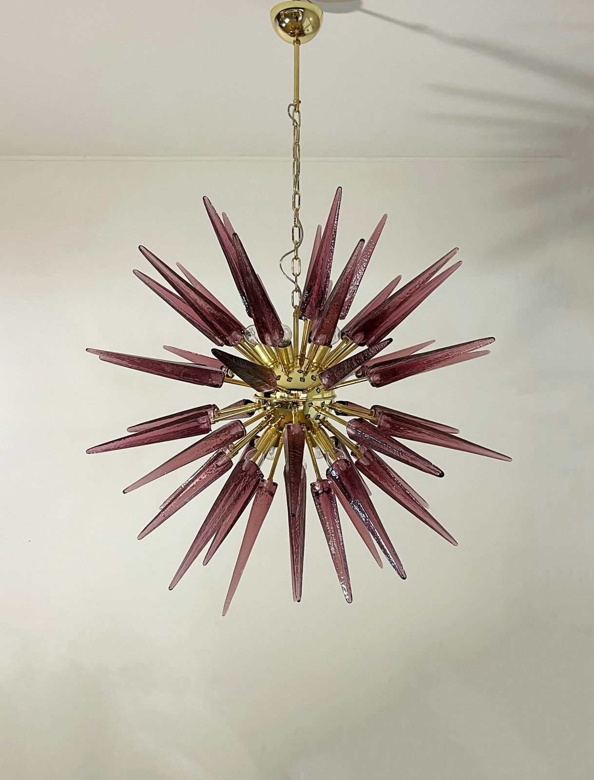 Lighting Exceptional Murano Amethyst Glass Sputnik Chandelier   51 Glasses photo