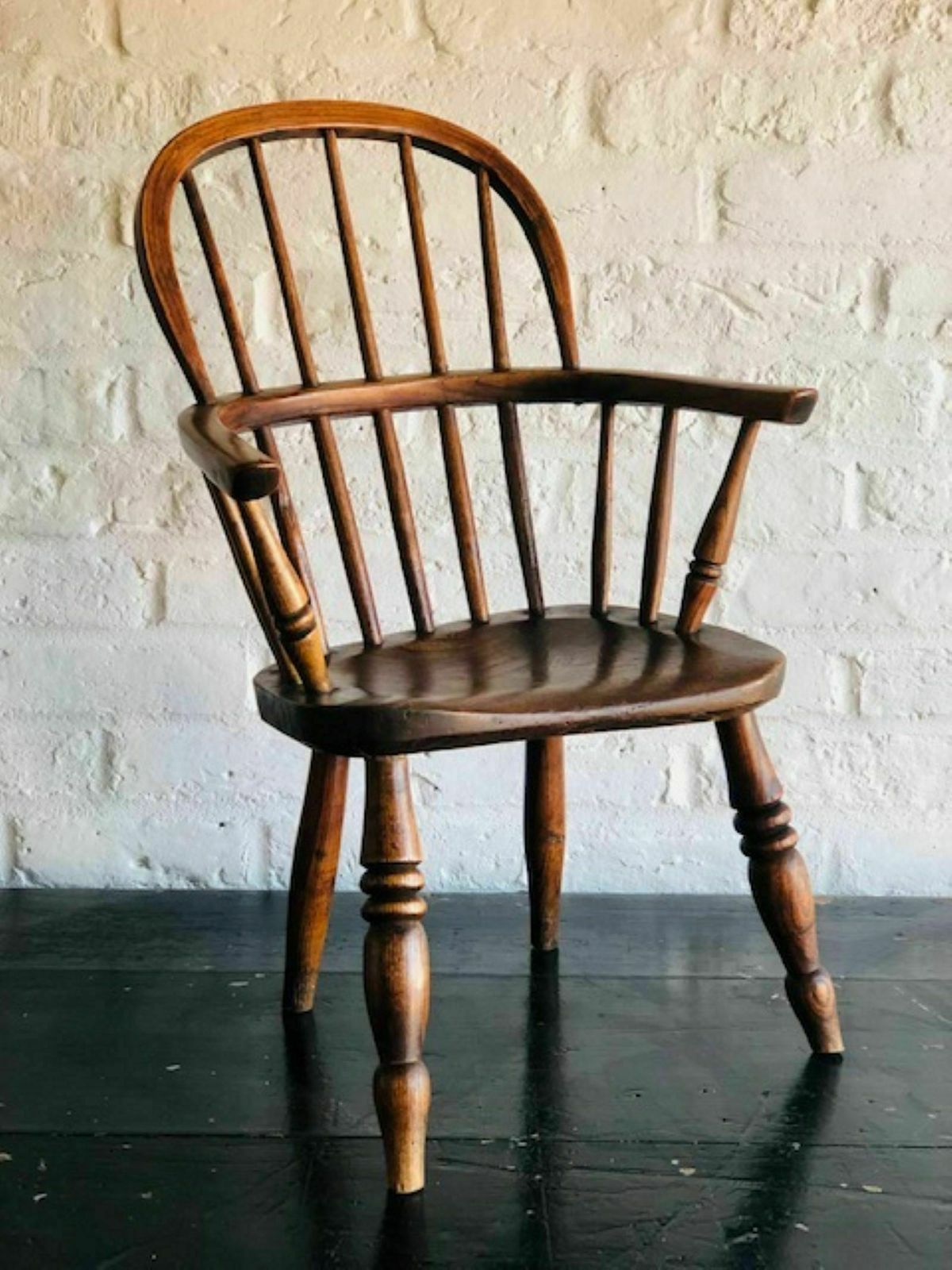 Antique 19th Century Child’s Windsor Armchair, English, C. 1890 photo vinterior