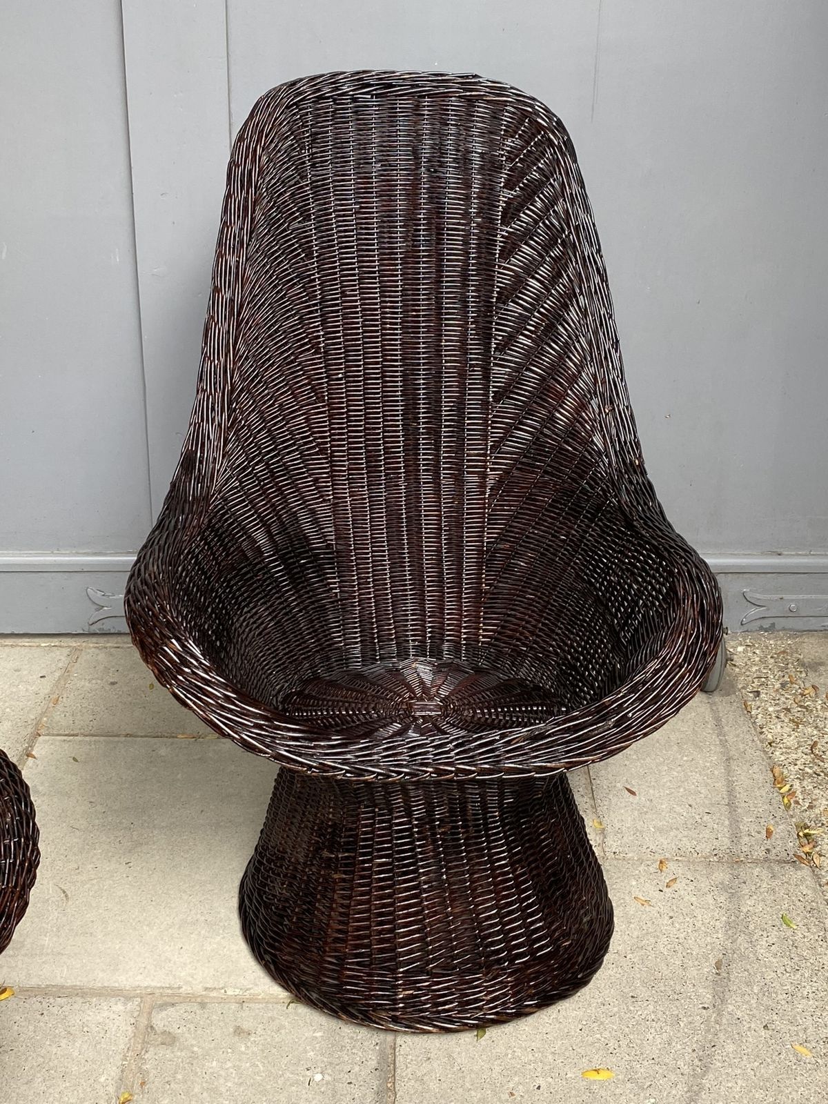 Set Of Mid Century Rattan Chairs & Table By Rohe Noordwolde, Holland, 1970s photo for sale