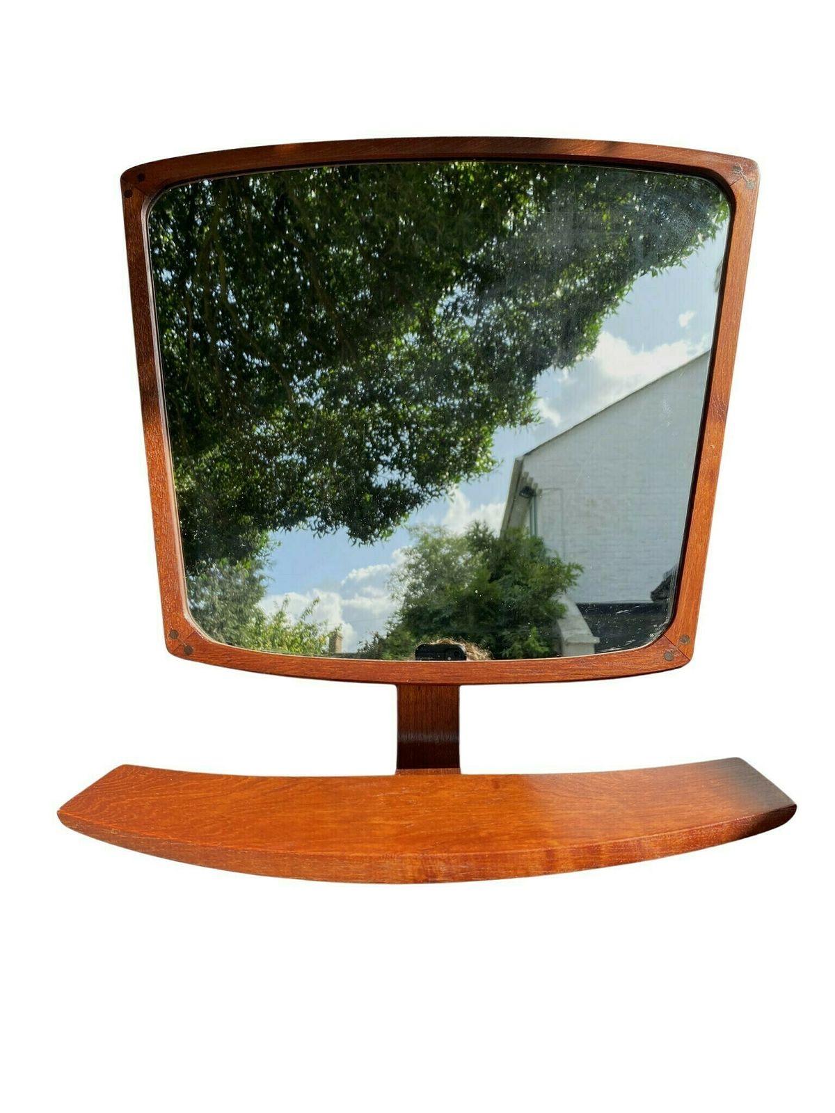 Mid Century Teak Wall Mirror, Made By ‘Idg’ International Designers Group, Denmark, 1960s