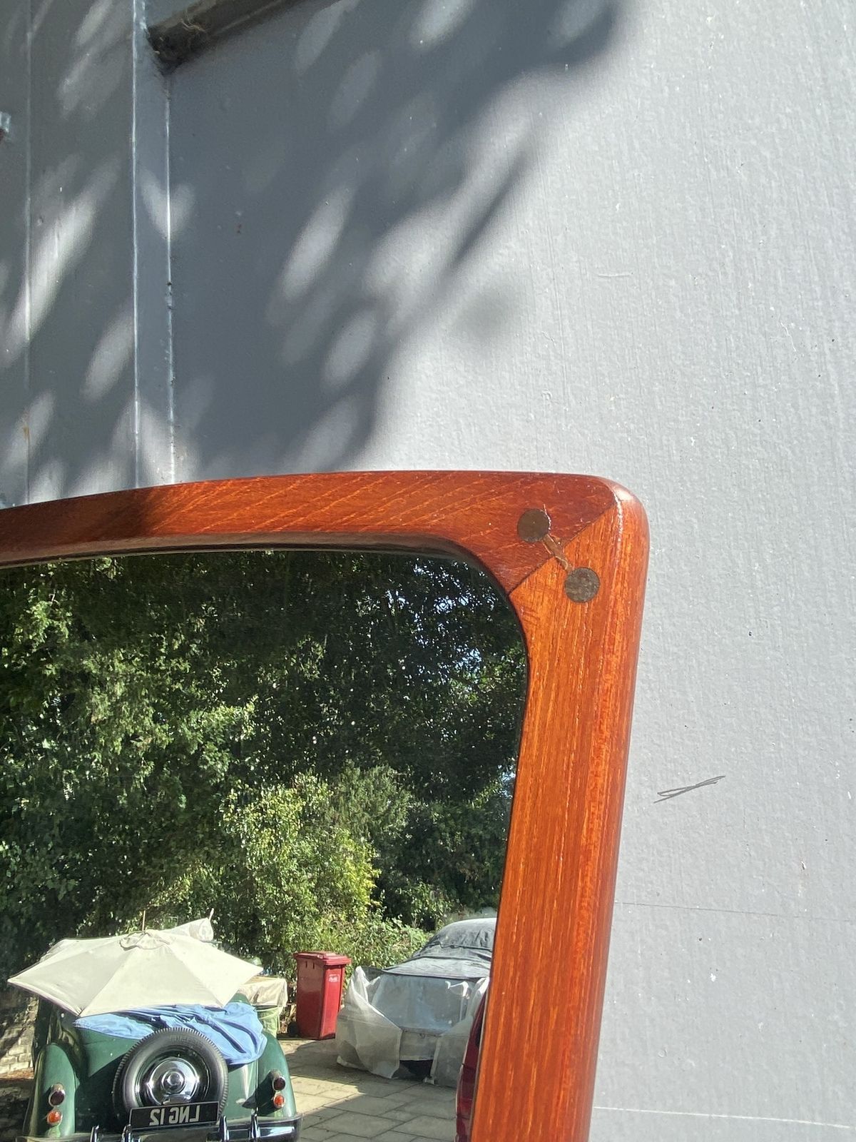 Home Decor Mid Century Teak Wall Mirror, Made By ‘Idg’ International Designers Group, Denmark, 1960s photo