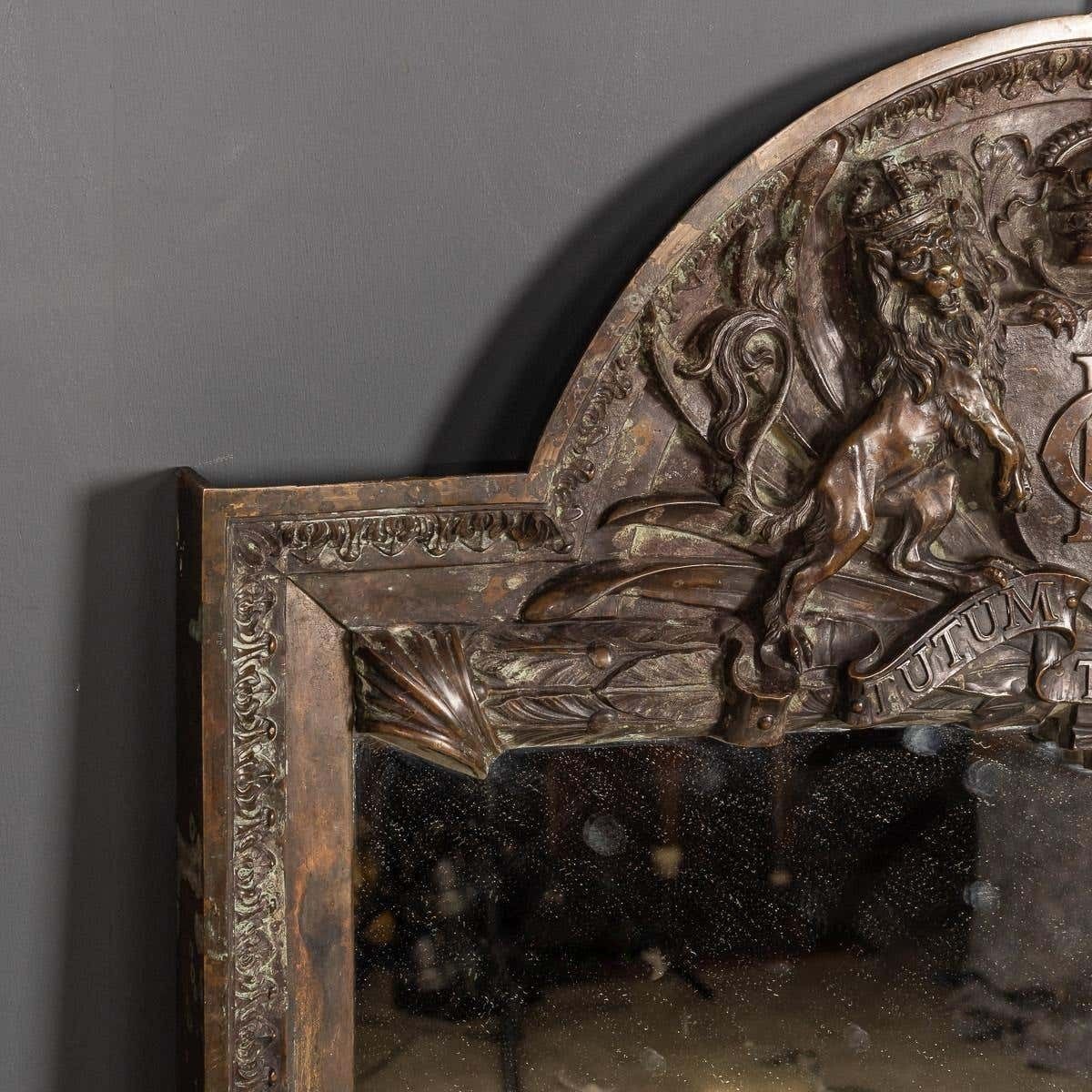 19th Century Cast Bronze Mirror, Royal Insurance Company, C.1880 photo for sale