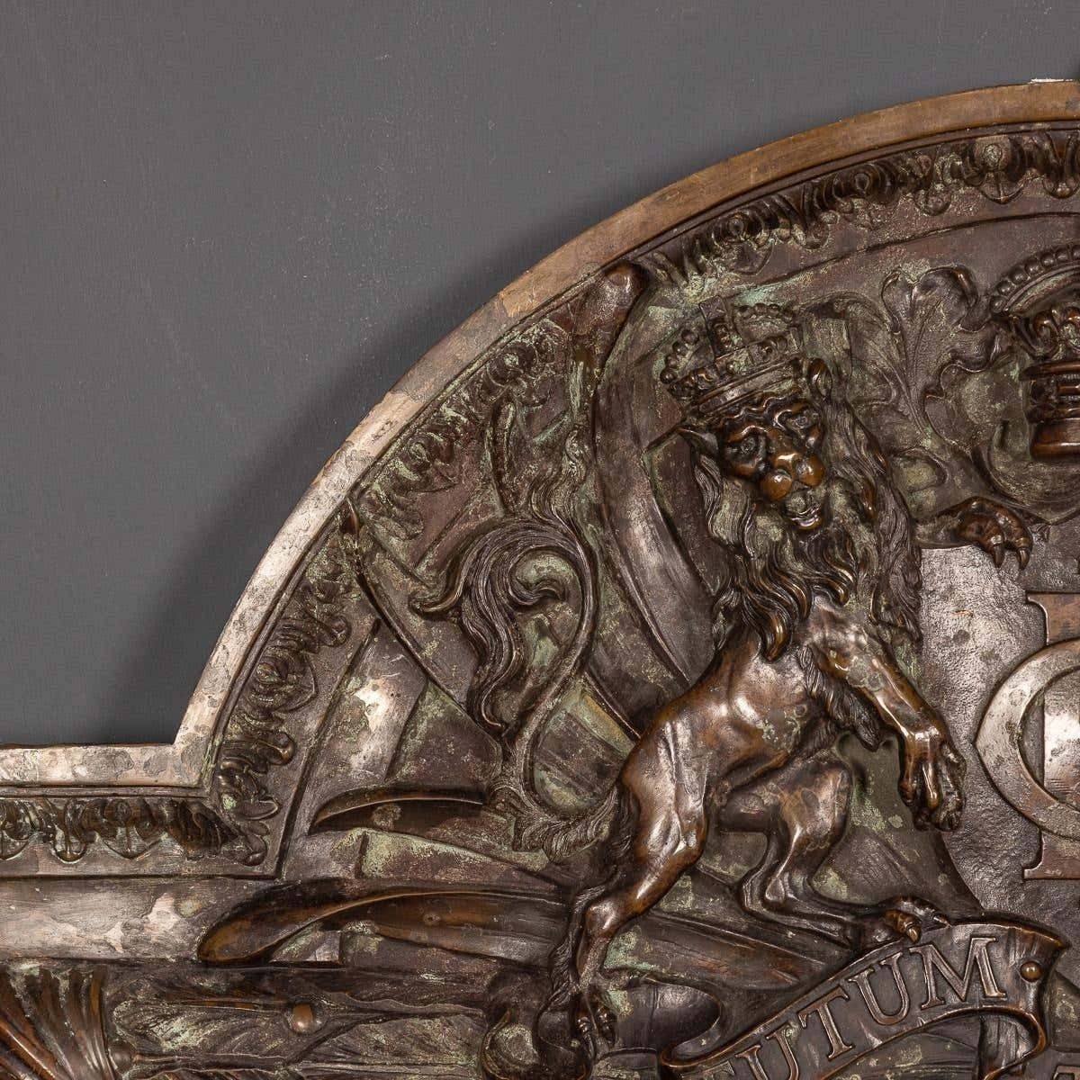 Home Decor 19th Century Cast Bronze Mirror, Royal Insurance Company, C.1880 photo