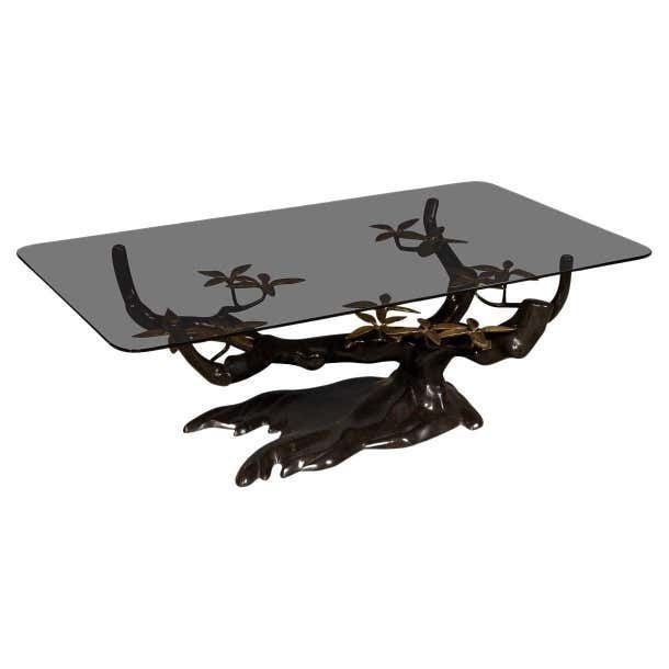 20th Century Belgian Bonsai Tree Coffee Table Willy Daro C.1970