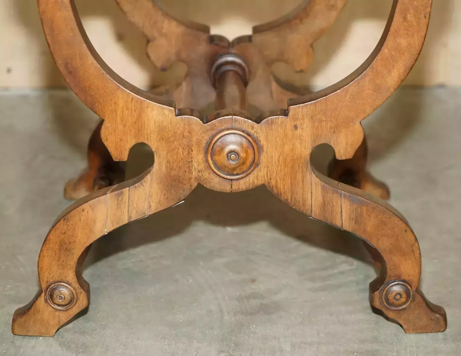 Sublime Antique Victorian Hand Carved English Oak "Good Luck" Horse Shoe Stool photo Furniture