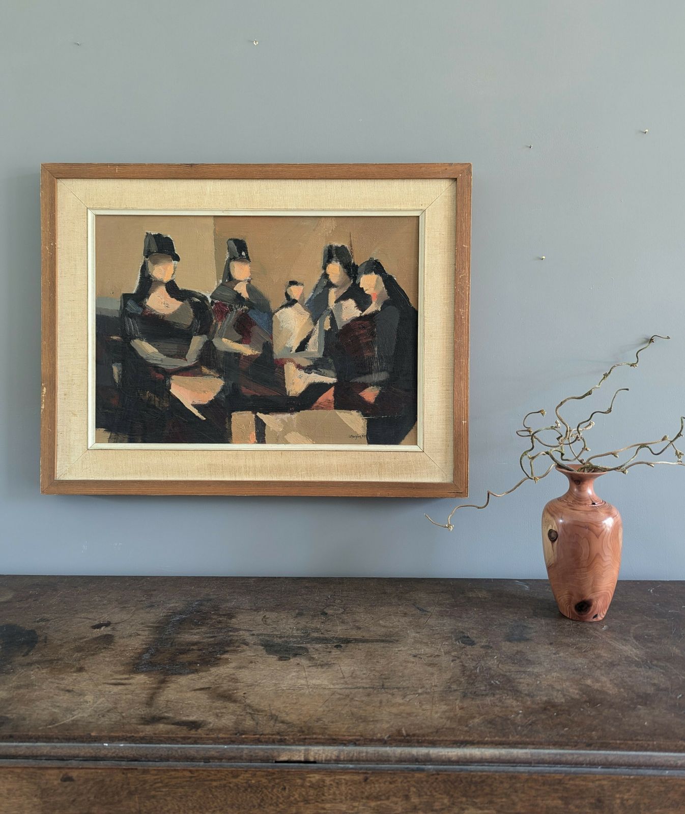 Senoritas  Oil Painting, 1950s photo furniture