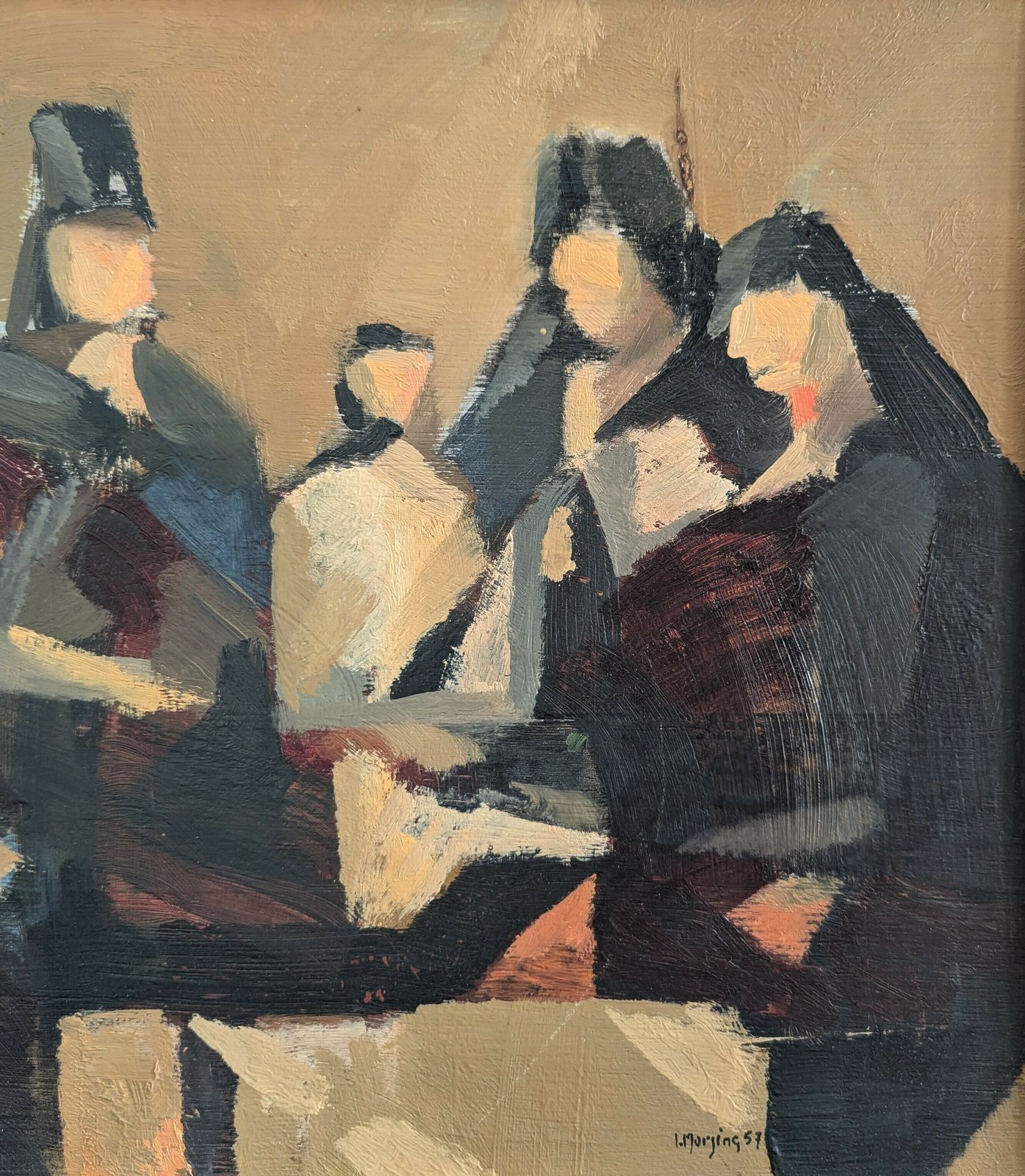 Art Senoritas  Oil Painting, 1950s photo